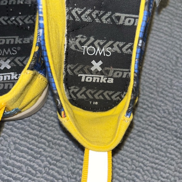 EUC Toms x Tonka trucks blue/yellow toddler shoes, size 10c T10 10 construction - Picture 6 of 6